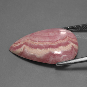 15.92캐럿 천연 멀티 로즈 핑크 로도크로사이트, 배 모양, 23.1×15.8 mm, 불투명체