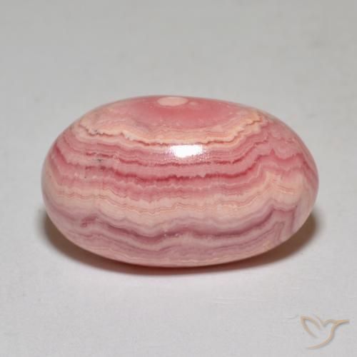 22.27ct 자연스러운 다색 로도크로사이트, 타원형, 불투명체