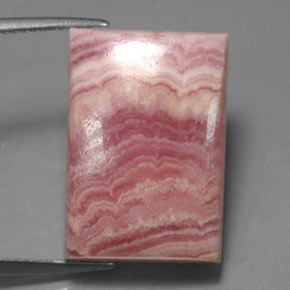 22.46캐럿 천연 멀티컬러 로도크로사이트, 바게트, 19.4×13.4 mm, 불투명체