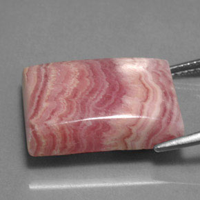 22.46캐럿 천연 멀티컬러 로도크로사이트, 바게트, 19.4×13.4 mm, 불투명체