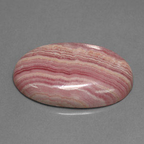 19.97캐럿 천연 멀티컬러 로도크로사이트, 타원형 컷, 24.6×15.8 mm, 불투명체