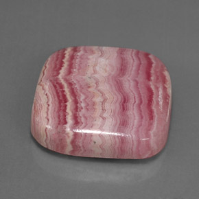 27.63캐럿 천연 멀티컬러 로도크로사이트, 쿠션 컷, 20.1×19.7 mm, 불투명체