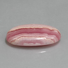 18.47캐럿 천연 멀티 로즈 핑크 로도크로사이트, 타원형 컷, 24.4×13.3 mm, 불투명체