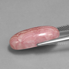 12.06캐럿 천연 멀티로즈핑크 로도크로사이트, 타원형 컷, 불투명체