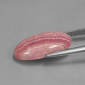 9.49캐럿 천연 다색 로도크로사이트, 타원형 컷, 불투명체