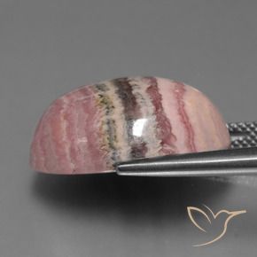 24.26캐럿 천연 멀티컬러 로도크로사이트, 타원형 컷, 20×15 mm, 불투명체