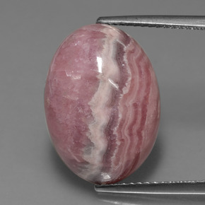 15.61캐럿 천연 멀티컬러 로도크로사이트, 타원형 컷, 17.9×13 mm, 불투명체