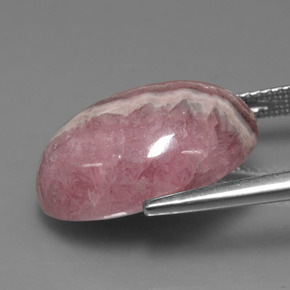 15.61캐럿 천연 멀티컬러 로도크로사이트, 타원형 컷, 17.9×13 mm, 불투명체