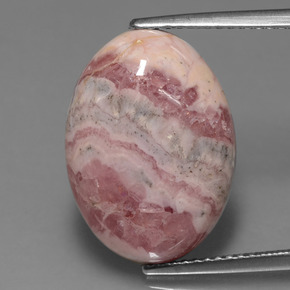 13.41캐럿 천연 멀티컬러 로도크로사이트, 타원형 컷, 17.9×13 mm, 불투명체