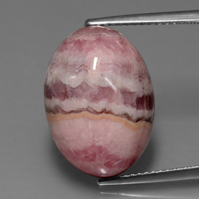 16.68캐럿 천연 멀티컬러 로도크로사이트, 타원형 컷, 18×13 mm, 불투명체