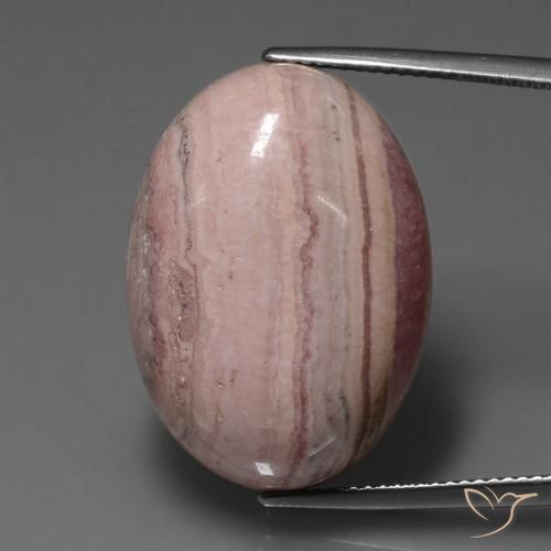 41.01ct 자연스러운 다색 로도크로사이트, 타원형, 불투명체