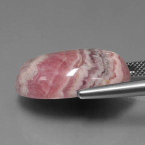 26.95캐럿 천연 멀티컬러 로도크로사이트, 타원형 컷, 21.4×15.4 mm, 불투명체