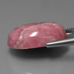31.54캐럿 천연 멀티컬러 로도크로사이트, 타원형 컷, 23×16.2 mm, 불투명체