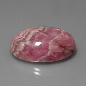 32.83캐럿 천연 멀티컬러 로도크로사이트, 타원형 컷, 24×17 mm, 불투명체
