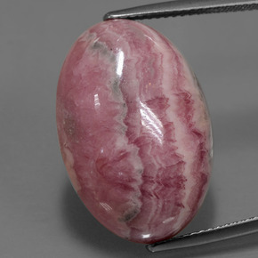 29.62캐럿 천연 멀티컬러 로도크로사이트, 타원형 컷, 22.9×16 mm, 불투명체