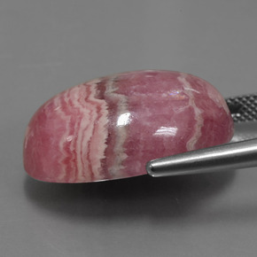33.91캐럿 천연 멀티컬러 로도크로사이트, 타원형 컷, 23×16.1 mm, 불투명체