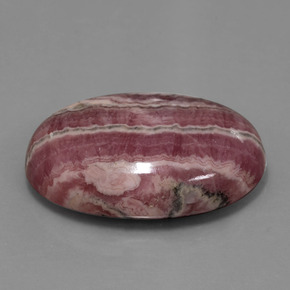 52.06캐럿 천연 멀티컬러 로도크로사이트, 타원형 컷, 29.8×21.7 mm, 불투명체