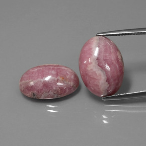 캐럿 천연 멀티컬러 로도크로사이트 보석, 타원형 컷, 17.9×12.9 mm, 불투명체