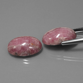 캐럿 천연 멀티컬러 로도크로사이트 보석, 타원형 컷, 17.9×12.9 mm, 불투명체