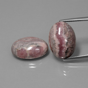 캐럿 천연 멀티컬러 로도크로사이트 보석, 타원형 컷, 18.2×13.2 mm, 불투명체