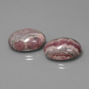 캐럿 천연 멀티컬러 로도크로사이트 보석, 타원형 컷, 18.2×13.2 mm, 불투명체