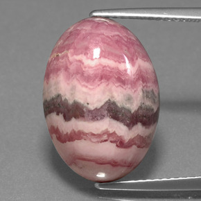 14.59캐럿 천연 멀티컬러 로도크로사이트, 타원형 컷, 18×12.8 mm, 불투명체