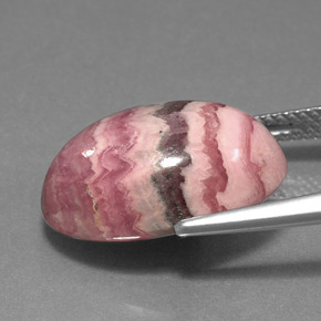 14.59캐럿 천연 멀티컬러 로도크로사이트, 타원형 컷, 18×12.8 mm, 불투명체
