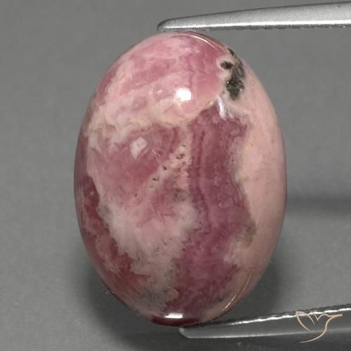 15.86ct 자연스러운 다색 로도크로사이트, 타원형, 불투명체
