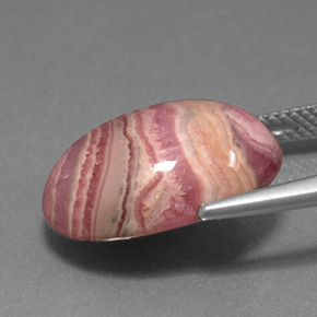 14.81캐럿 천연 멀티컬러 로도크로사이트, 타원형 컷, 17.8×13.1 mm, 불투명체