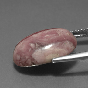14.97캐럿 천연 멀티컬러 로도크로사이트, 타원형 컷, 17.7×12.7 mm, 불투명체