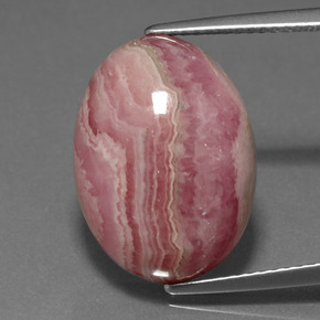 14.96캐럿 천연 멀티컬러 로도크로사이트, 타원형 컷, 17.8×13.1 mm, 불투명체