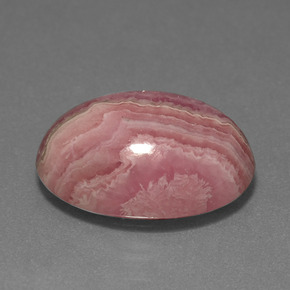 14.96캐럿 천연 멀티컬러 로도크로사이트, 타원형 컷, 17.8×13.1 mm, 불투명체