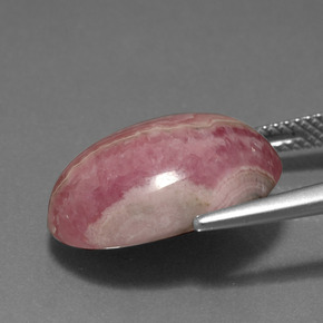 14.96캐럿 천연 멀티컬러 로도크로사이트, 타원형 컷, 17.8×13.1 mm, 불투명체