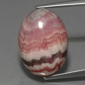 15.70캐럿 천연 멀티컬러 로도크로사이트, 타원형 컷, 17.9×13.1 mm, 불투명체