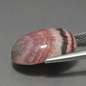 15.70캐럿 천연 멀티컬러 로도크로사이트, 타원형 컷, 17.9×13.1 mm, 불투명체