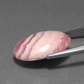 11.83캐럿 천연 멀티컬러 로도크로사이트, 타원형 컷, 17.9×12.9 mm, 불투명체