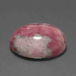 23.84캐럿 천연 멀티컬러 로도크로사이트, 타원형 컷, 20×15 mm, 불투명체
