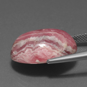 23.84캐럿 천연 멀티컬러 로도크로사이트, 타원형 컷, 20×15 mm, 불투명체