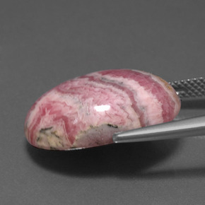 20.81캐럿 천연 멀티컬러 로도크로사이트, 타원형 컷, 20.3×15.2 mm, 불투명체