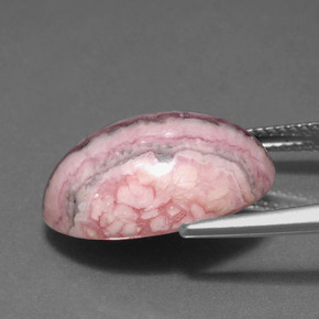 14.82캐럿 천연 멀티컬러 로도크로사이트, 타원형 컷, 18.1×12.9 mm, 불투명체