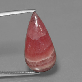 14.09캐럿 천연 멀티컬러 로도크로사이트, 배 모양, 22.4×11.5 mm, 불투명체