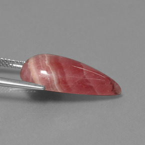 14.09캐럿 천연 멀티컬러 로도크로사이트, 배 모양, 22.4×11.5 mm, 불투명체