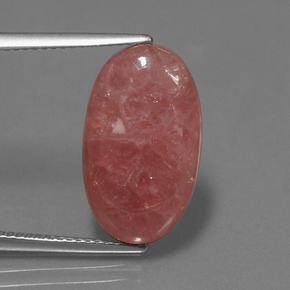 8.76캐럿 천연 멀티컬러 로도크로사이트, 타원형 컷, 18.5×10.9 mm, 불투명체