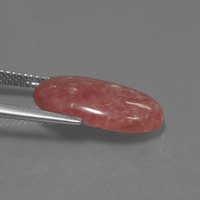 8.76캐럿 천연 멀티컬러 로도크로사이트, 타원형 컷, 18.5×10.9 mm, 불투명체
