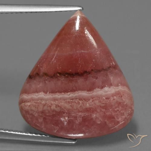 19.84ct 자연스러운 다색 로도크로사이트, 배 모양, 불투명체