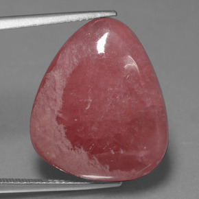 25.86캐럿 천연 멀티컬러 로도크로사이트, 배 모양, 22.1×18.5 mm, 불투명체