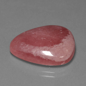 25.86캐럿 천연 멀티컬러 로도크로사이트, 배 모양, 22.1×18.5 mm, 불투명체