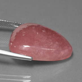 25.86캐럿 천연 멀티컬러 로도크로사이트, 배 모양, 22.1×18.5 mm, 불투명체