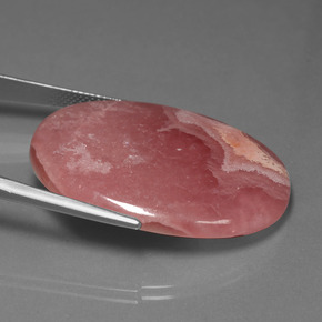58.11캐럿 천연 다색 로도크로사이트, 타원형 컷, 불투명체