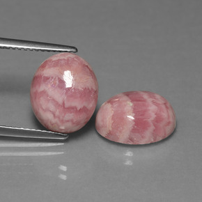 캐럿 천연 멀티컬러 로도크로사이트 보석, 타원형 컷, 12.1×10.1 mm, 불투명체
